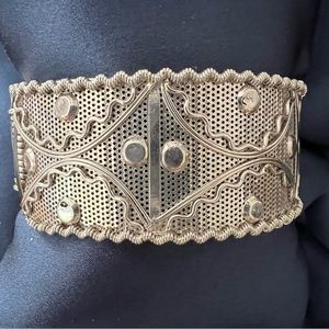 Cuff Silvertone Bracelet